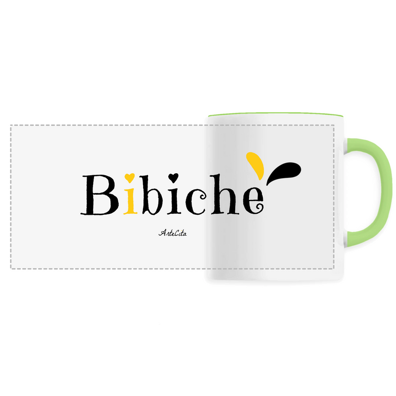 Cadeau anniversaire : Mug - Bibiche - 6 Coloris - Cadeau Original - Cadeau Personnalisable - Cadeaux-Positifs.com -Unique-Vert-