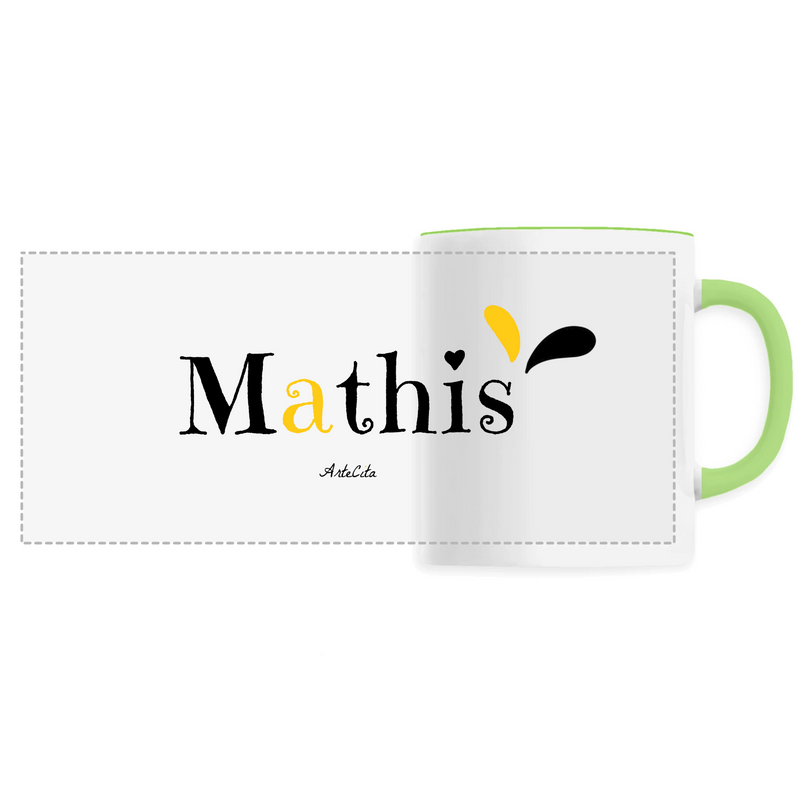 Cadeau anniversaire : Mug - Mathis - 6 Coloris - Cadeau Original - Cadeau Personnalisable - Cadeaux-Positifs.com -Unique-Vert-