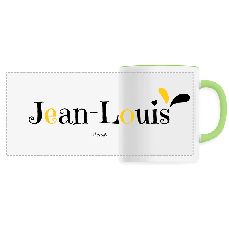 Cadeau anniversaire : Mug - Jean-Louis - 6 Coloris - Cadeau Original - Cadeau Personnalisable - Cadeaux-Positifs.com -Unique-Vert-