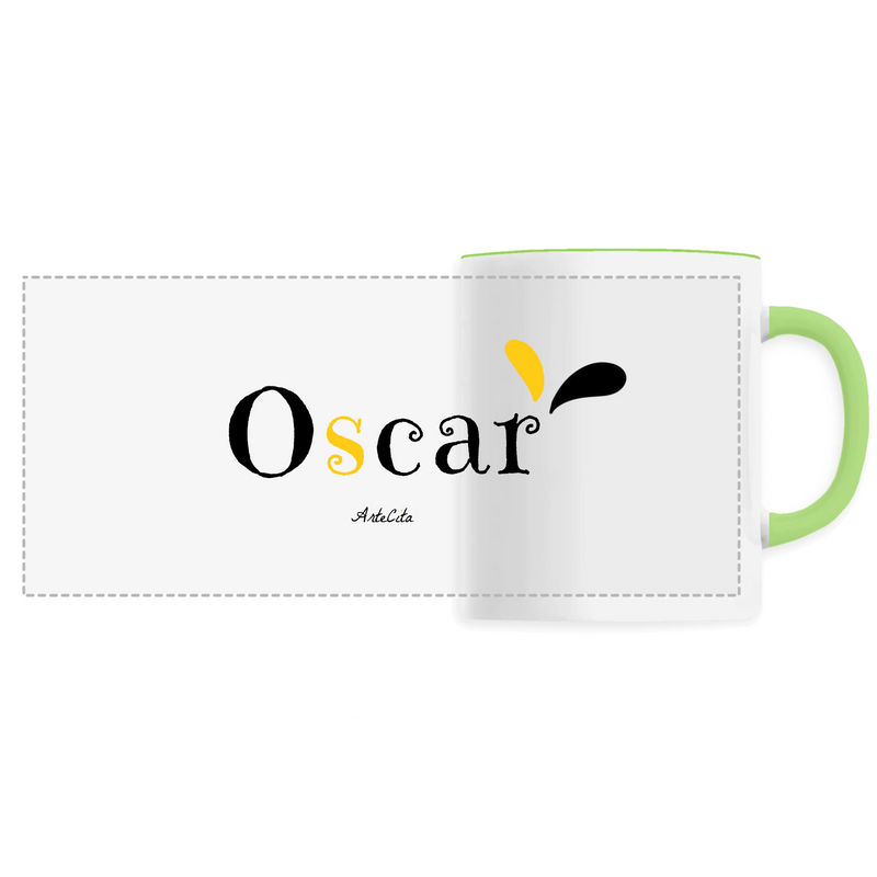 Cadeau anniversaire : Mug - Oscar - 6 Coloris - Cadeau Original - Cadeau Personnalisable - Cadeaux-Positifs.com -Unique-Vert-