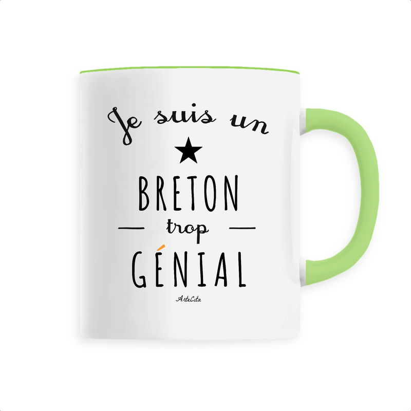 Cadeau anniversaire : Mug - Un Breton trop Génial - 6 Coloris - Cadeau Original - Cadeau Personnalisable - Cadeaux-Positifs.com -Unique-Vert-