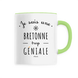 Mug - Une Bretonne trop Géniale - 6 Coloris - Cadeau Original - Cadeau Personnalisable - Cadeaux-Positifs.com -Unique-Blanc-