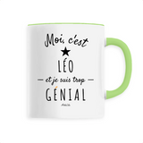 Mug - Léo est trop Génial - 6 Coloris - Cadeau Original - Cadeau Personnalisable - Cadeaux-Positifs.com -Unique-Blanc-