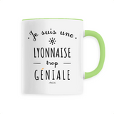 Mug - Une Lyonnaise trop Géniale - 6 Coloris - Cadeau Original - Cadeau Personnalisable - Cadeaux-Positifs.com -Unique-Blanc-