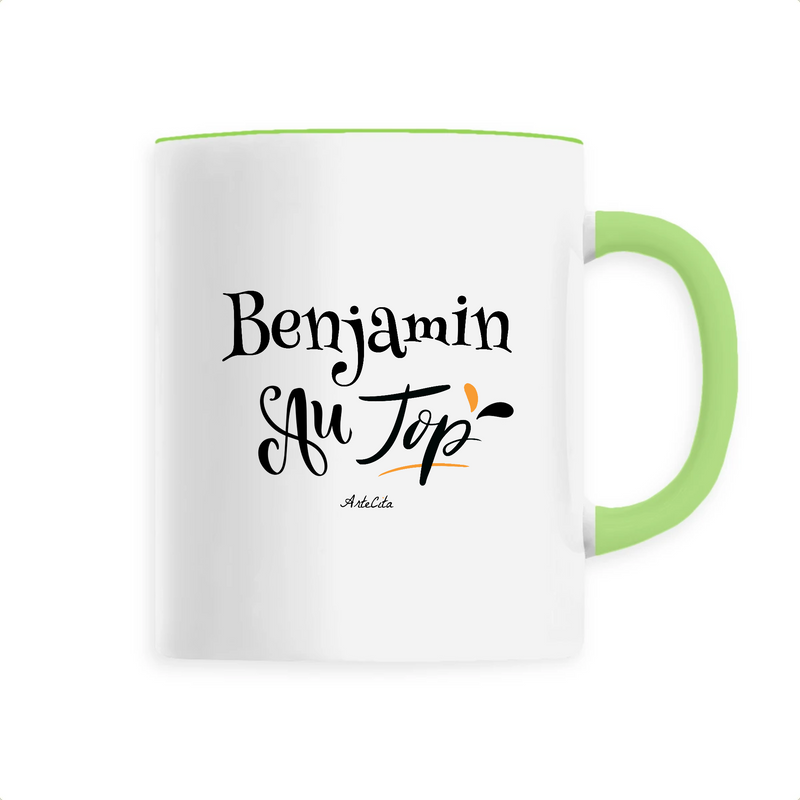Cadeau anniversaire : Mug - Benjamin au Top - 6 Coloris - Cadeau Original - Cadeau Personnalisable - Cadeaux-Positifs.com -Unique-Vert-