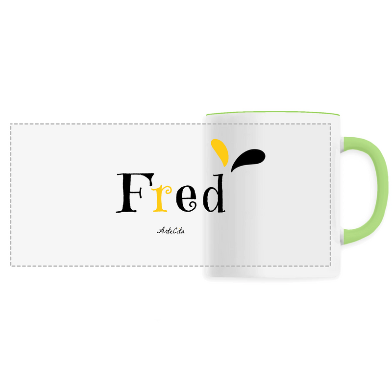 Cadeau anniversaire : Mug - Fred - 6 Coloris - Cadeau Original - Cadeau Personnalisable - Cadeaux-Positifs.com -Unique-Vert-