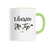 Mug - Libraire au Top - 6 Coloris - Cadeau Original - Cadeau Personnalisable - Cadeaux-Positifs.com -Unique-Blanc-