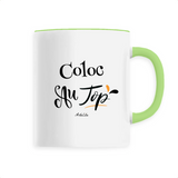 Mug - Coloc au Top - 6 Coloris - Cadeau Original - Cadeau Personnalisable - Cadeaux-Positifs.com -Unique-Blanc-