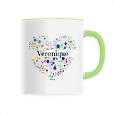 Mug - Véronique (Coeur) - 6 Coloris - Cadeau Unique & Tendre - Cadeau Personnalisable - Cadeaux-Positifs.com -Unique-Blanc-