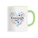 Mug - Emmanuelle (Coeur) - 6 Coloris - Cadeau Unique & Tendre - Cadeau Personnalisable - Cadeaux-Positifs.com -Unique-Vert-
