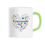 Mug - Emmanuelle (Coeur) - 6 Coloris - Cadeau Unique & Tendre - Cadeau Personnalisable - Cadeaux-Positifs.com -Unique-Blanc-