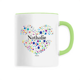 Mug - Nathalie (Coeur) - 6 Coloris - Cadeau Unique & Tendre - Cadeau Personnalisable - Cadeaux-Positifs.com -Unique-Blanc-