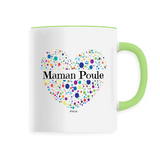 Mug - Maman Poule (Coeur) - 6 Coloris - Cadeau Unique & Tendre - Cadeau Personnalisable - Cadeaux-Positifs.com -Unique-Blanc-