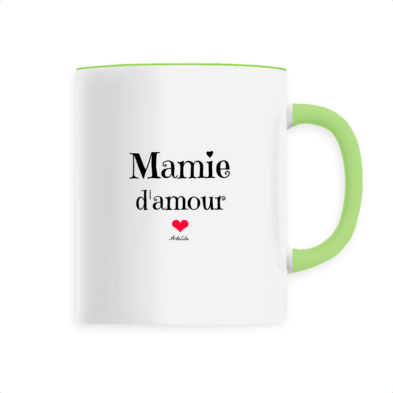 Cadeau anniversaire : Mug - Mamie d'amour - 6 Coloris - Cadeau Original - Cadeau Personnalisable - Cadeaux-Positifs.com -Unique-Vert-