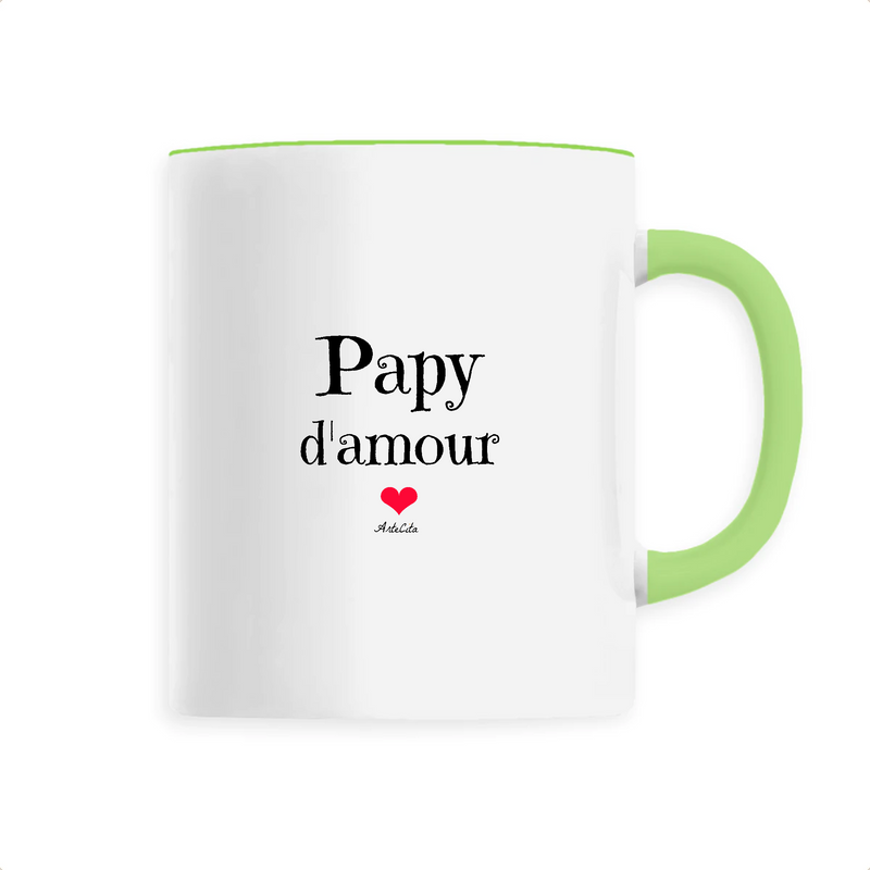 Cadeau anniversaire : Mug - Papy d'amour - 6 Coloris - Cadeau Original - Cadeau Personnalisable - Cadeaux-Positifs.com -Unique-Vert-