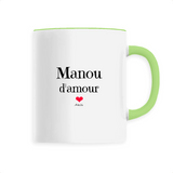 Mug - Manou d'amour - 6 Coloris - Cadeau Original - Cadeau Personnalisable - Cadeaux-Positifs.com -Unique-Blanc-