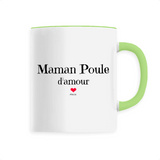 Mug - Maman Poule d'amour - 6 Coloris - Cadeau Original - Cadeau Personnalisable - Cadeaux-Positifs.com -Unique-Blanc-