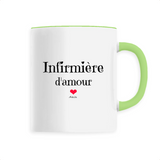 Mug - Infirmière d'amour - 6 Coloris - Cadeau Original - Cadeau Personnalisable - Cadeaux-Positifs.com -Unique-Vert-
