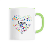 Mug - Lucas (Coeur) - 6 Coloris - Cadeau Unique & Tendre - Cadeau Personnalisable - Cadeaux-Positifs.com -Unique-Blanc-