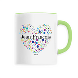 Mug - Jean-François (Coeur) - 6 Coloris - Cadeau Unique & Tendre - Cadeau Personnalisable - Cadeaux-Positifs.com -Unique-Vert-
