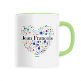 Mug - Jean-François (Coeur) - 6 Coloris - Cadeau Unique & Tendre - Cadeau Personnalisable - Cadeaux-Positifs.com -Unique-Blanc-