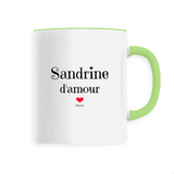 Mug - Sandrine d'amour - 6 Coloris - Cadeau Original & Tendre - Cadeau Personnalisable - Cadeaux-Positifs.com -Unique-Blanc-