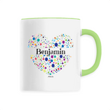 Mug - Benjamin (Coeur) - 6 Coloris - Cadeau Unique & Tendre - Cadeau Personnalisable - Cadeaux-Positifs.com -Unique-Blanc-