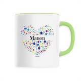 Mug - Manon (Coeur) - 6 Coloris - Cadeau Unique & Tendre - Cadeau Personnalisable - Cadeaux-Positifs.com -Unique-Blanc-