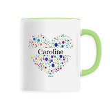 Mug - Caroline (Coeur) - 6 Coloris - Cadeau Unique & Tendre - Cadeau Personnalisable - Cadeaux-Positifs.com -Unique-Blanc-