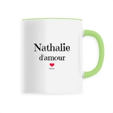 Mug - Nathalie d'amour - 6 Coloris - Cadeau Original & Tendre - Cadeau Personnalisable - Cadeaux-Positifs.com -Unique-Vert-
