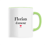 Mug - Florian d'amour - 6 Coloris - Cadeau Original & Tendre cadeau d'anniversaire... - Cadeau Personnalisable - Cadeaux-Positifs.com -Unique-Vert-