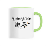 Mug - Animatrice au Top - 6 Coloris - Cadeau Original - Cadeau Personnalisable - Cadeaux-Positifs.com -Unique-Blanc-