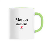Mug - Manon d'amour - 6 Coloris - Cadeau Original & Tendre - Cadeau Personnalisable - Cadeaux-Positifs.com -Unique-Vert-