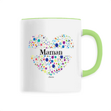 Mug - Maman (Coeur) - 6 Coloris - Cadeau Unique & Tendre - Cadeau Personnalisable - Cadeaux-Positifs.com -Unique-Vert-