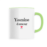 Mug - Yasmine d'amour - 6 Coloris - Cadeau Original & Tendre - Cadeau Personnalisable - Cadeaux-Positifs.com -Unique-Vert-