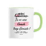 Mug - Merci tu es une Coach trop Géniale - 6 Coloris - Original - Cadeau Personnalisable - Cadeaux-Positifs.com -Unique-Blanc-