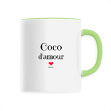 Mug - Coco d'amour - 6 Coloris - Cadeau Original & Tendre - Cadeau Personnalisable - Cadeaux-Positifs.com -Unique-Vert-