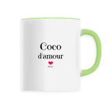 Mug - Coco d'amour - 6 Coloris - Cadeau Original & Tendre - Cadeau Personnalisable - Cadeaux-Positifs.com -Unique-Blanc-
