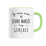 Mug - Une Jeune Mariée trop Géniale - 6 Coloris - Cadeau Original - Cadeau Personnalisable - Cadeaux-Positifs.com -Unique-Blanc-