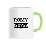 Mug - Romy & Yves - 6 Coloris - Cadeau Original & Mythique - Cadeau Personnalisable - Cadeaux-Positifs.com -Unique-Blanc-