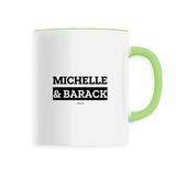 Mug - Michelle & Barack - 6 Coloris - Cadeau Original & Mythique - Cadeau Personnalisable - Cadeaux-Positifs.com -Unique-Blanc-