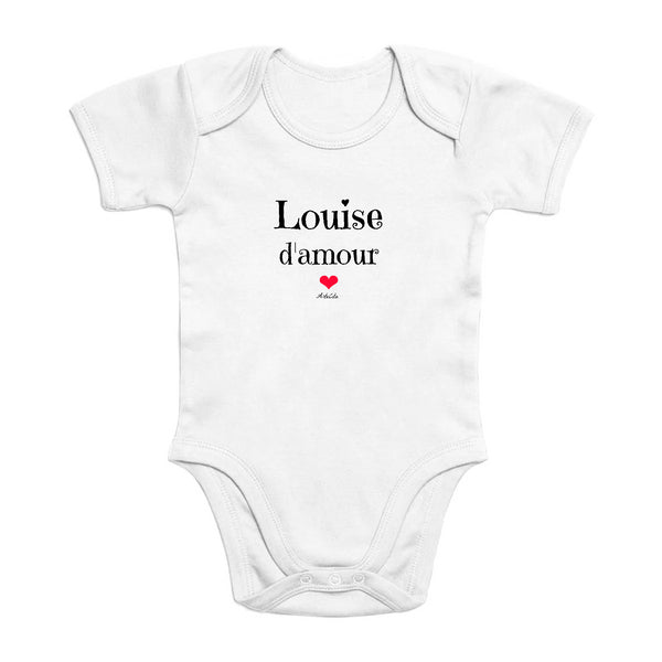 Body - Louise d'amour - Coton Bio - Cadeau Original & Tendre - Cadeau Personnalisable - Cadeaux-Positifs.com -0-3 Mois-Blanc-