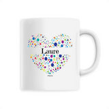 Mug - Laure (Coeur) - 6 Coloris - Cadeau Unique & Tendre - Cadeau Personnalisable - Cadeaux-Positifs.com -Unique-Blanc-