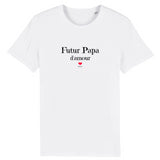 T-Shirt - Futur Papa d'amour - Coton Bio - 6 Coloris - Cadeau Original - Cadeau Personnalisable - Cadeaux-Positifs.com -XS-Marine-