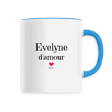 Mug - Evelyne d'amour - 6 Coloris - Cadeau Original & Tendre - Cadeau Personnalisable - Cadeaux-Positifs.com -Unique-Blanc-