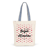 Tote Bag Premium - Le joli Bazar d'Emeline - 2 Coloris - Durable - Cadeau Personnalisable - Cadeaux-Positifs.com -Unique-Rouge-