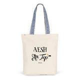 Tote Bag Premium - AESH au Top - 2 Coloris - Cadeau Durable - Cadeau Personnalisable - Cadeaux-Positifs.com -Unique-Bleu-
