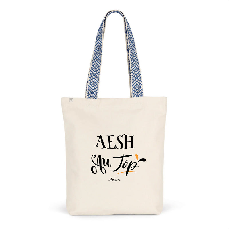 Cadeau anniversaire : Tote Bag Premium - AESH au Top - 2 Coloris - Cadeau Durable - Cadeau Personnalisable - Cadeaux-Positifs.com -Unique-Bleu-