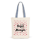 Tote Bag Premium - Le joli Bazar d'une Manager - 2 Coloris - Durable - Cadeau Personnalisable - Cadeaux-Positifs.com -Unique-Rouge-
