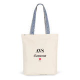 Tote Bag Premium - AVS d'amour - 2 Coloris - Cadeau Durable - Cadeau Personnalisable - Cadeaux-Positifs.com -Unique-Bleu-
